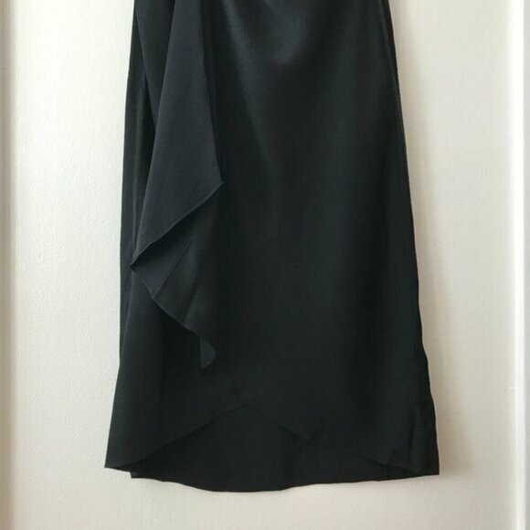 A.L.C. Roya Twist Front Ruching Strapless Midi Dress in Black - Picture 5 of 8